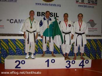 Brasileiro de Karate Interestilos 2005 - SP - Keith Kata Podium